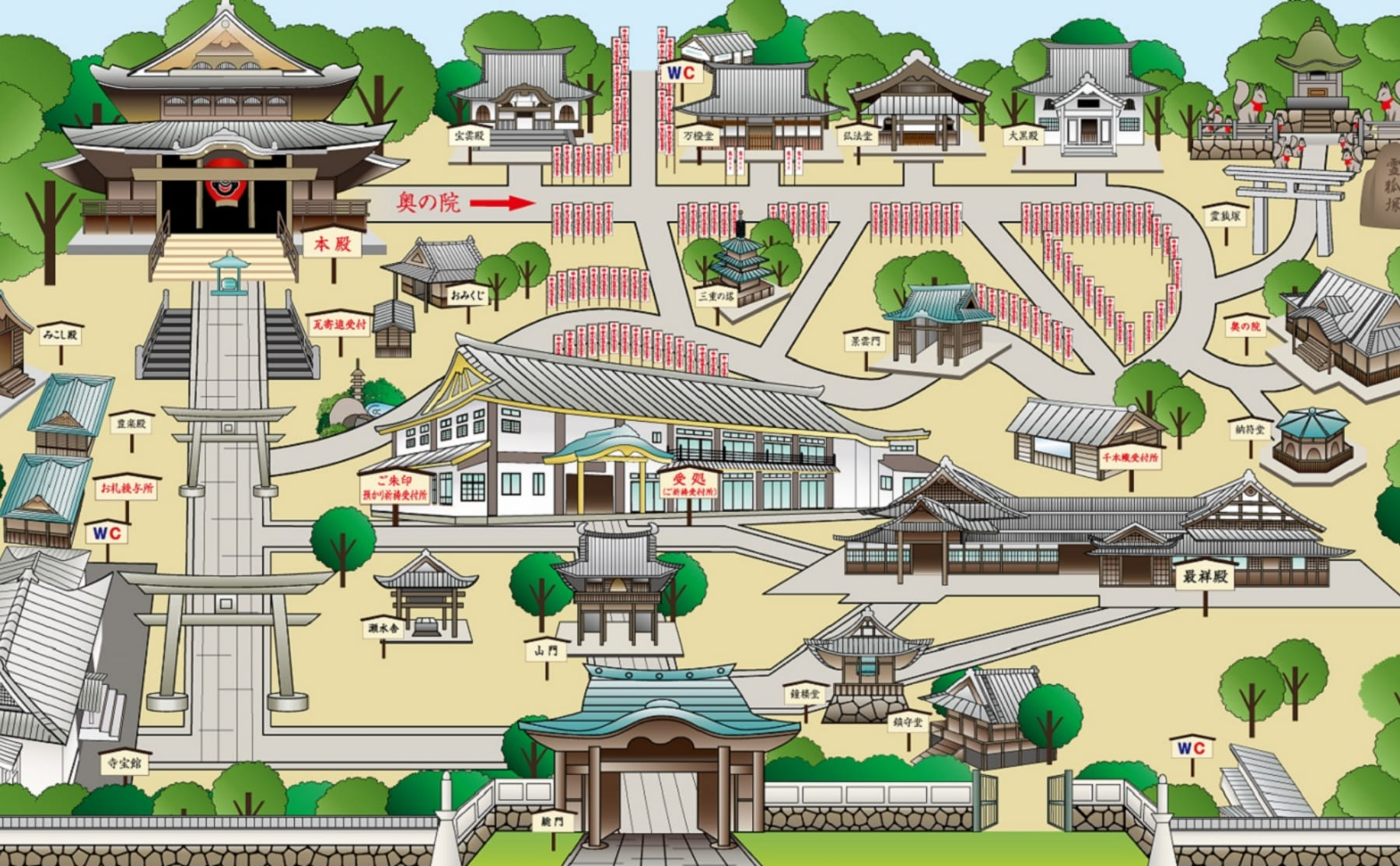 豊川稲荷境内図
